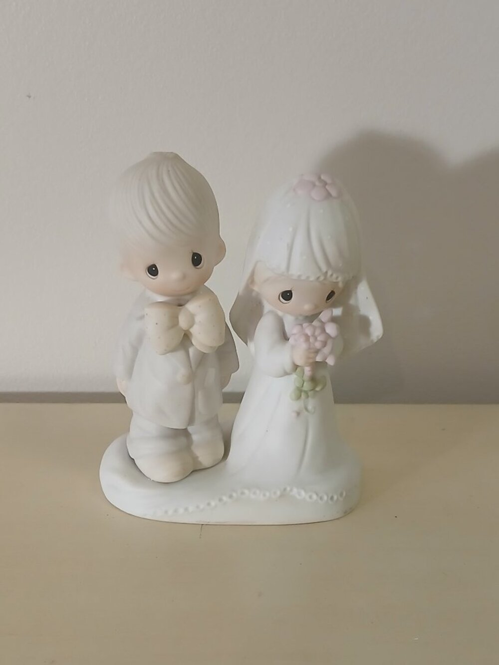 Jonathan & David Precious Moments ceramic bride & groom 1979